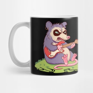 The opossum is ready for the rock concert Mug